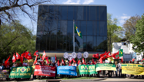 April 9 DC demo - Brazilian Embassy