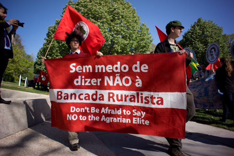 April 9 DC demo - Brazilian Embassy